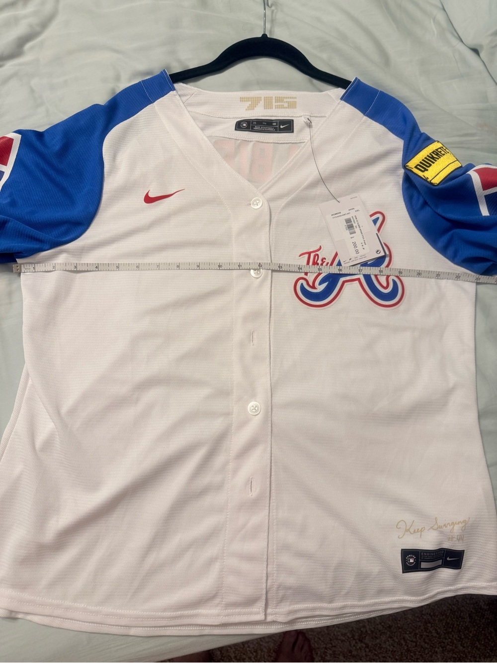 Atlanta Braves Ozzie Albies Nike City Connect Baseball Jersey NWT Women’s XXL - Picture 5 of 5